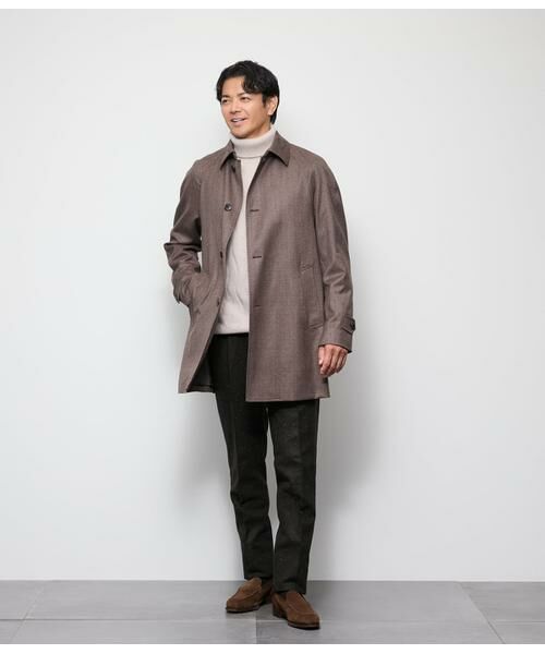 NEWYORKER / ニューヨーカー ステンカラーコート | 千鳥ミルド リバーサイドコート | 詳細16