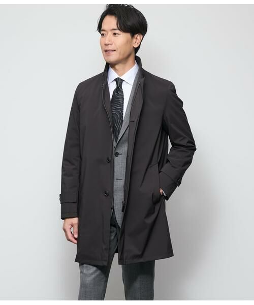 NEWYORKER/ニューヨーカー NY ACTIVE ナイロン 3層ボンディング スタンドカラーコート ブラック L NEWYORKER/ニューヨーカー NY ACTIVE ナイロン 3層ボンディング スタンドカラーコート ブラック L