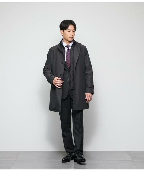 NEWYORKER / ニューヨーカー その他アウター | WOOLIAN PLAIN レイヤードスタンドカラーコート | 詳細13