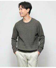 NEWYORKER / ニューヨーカー ニット・セーター | カシミヤ ケーブルクルーネック プルオーバーニット