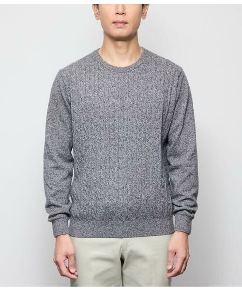 NEWYORKER / ニューヨーカー ニット・セーター | カシミヤ ケーブルクルーネック プルオーバーニット | 詳細1