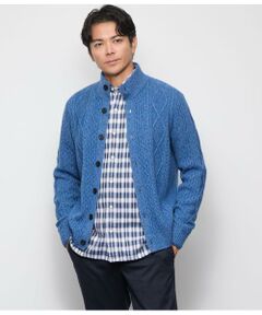 NEWYORKER / ニューヨーカー カーディガン・ボレロ | カシミヤ混 ケーブル スタンドカラーカーディガン