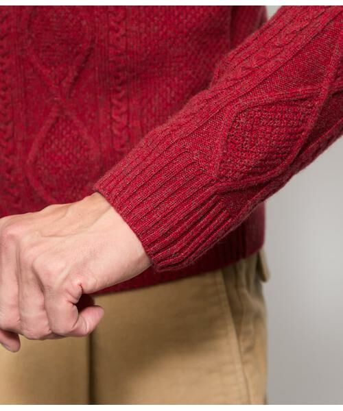 NEWYORKER / ニューヨーカー カーディガン・ボレロ | カシミヤ混 ケーブル スタンドカラーカーディガン | 詳細4