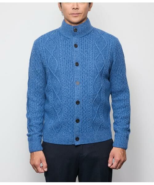 NEWYORKER / ニューヨーカー カーディガン・ボレロ | カシミヤ混 ケーブル スタンドカラーカーディガン | 詳細7