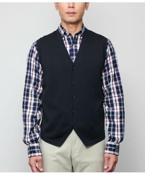 NEWYORKER / ニューヨーカー ベスト | Vネック 前開きニットベスト | 詳細7