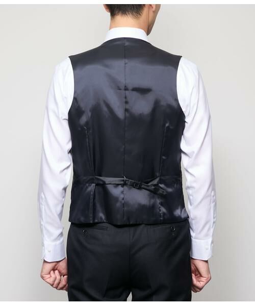 NEWYORKER / ニューヨーカー セットアップ | HERITAGE CLOTH 無地 サキソニー 襟付きオッドベスト(セットアップ対応) | 詳細2