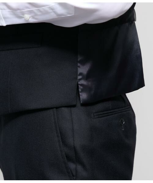 NEWYORKER / ニューヨーカー セットアップ | HERITAGE CLOTH 無地 サキソニー 襟付きオッドベスト(セットアップ対応) | 詳細5