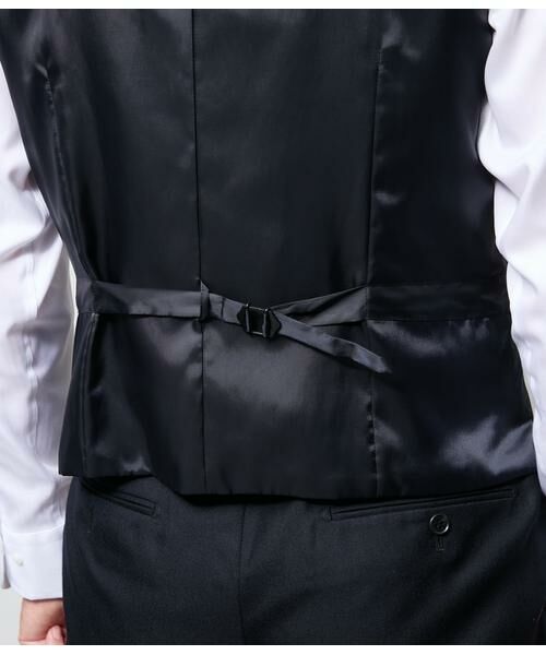 NEWYORKER / ニューヨーカー セットアップ | HERITAGE CLOTH 無地 サキソニー 襟付きオッドベスト(セットアップ対応) | 詳細6