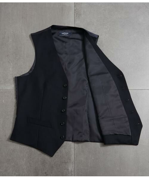 NEWYORKER / ニューヨーカー セットアップ | HERITAGE CLOTH 無地 サキソニー 襟付きオッドベスト(セットアップ対応) | 詳細7
