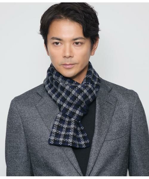 NEWYORKER / ニューヨーカー マフラー・ショール・スヌード・ストール | NUANCES COLOR MEASURE CHECK ミニマフラー | 詳細7