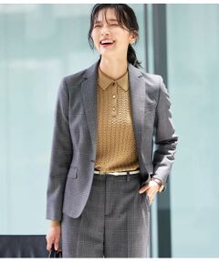 NEWYORKER / ニューヨーカー テーラードジャケット | ウールウインドウペイン ノッチドラペル1釦ジャケット