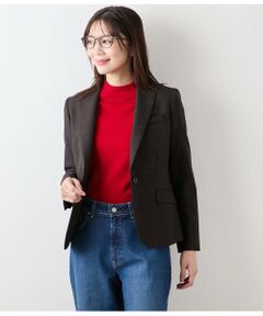 NEWYORKER / ニューヨーカー テーラードジャケット | ウールウインドウペイン ノッチドラペル1釦ジャケット