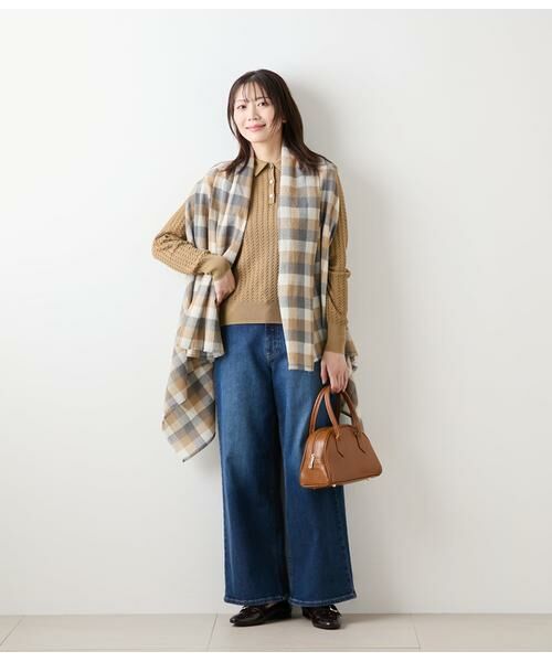 NEWYORKER / ニューヨーカー その他アウター | エターミンブロックチェック ケープストール | 詳細8