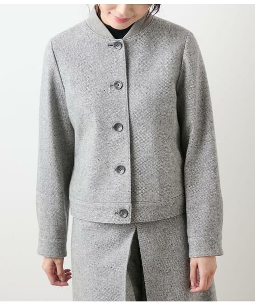 NEWYORKER / ニューヨーカー テーラードジャケット | ブロークンヘリンボーンツィード ブルゾン | 詳細1