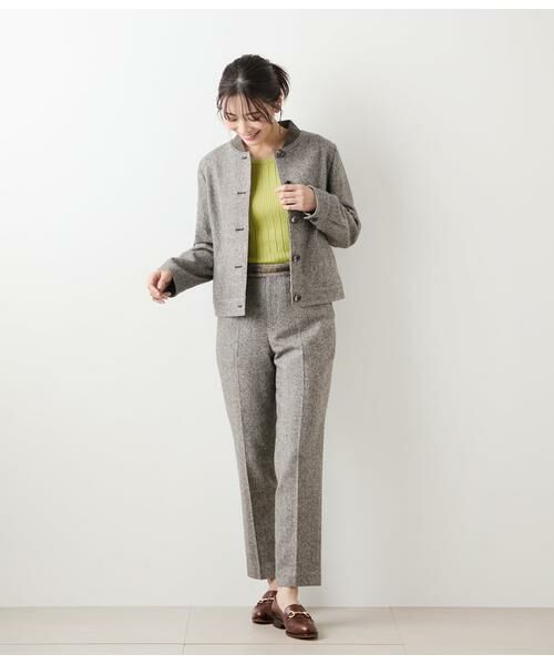 NEWYORKER / ニューヨーカー テーラードジャケット | ブロークンヘリンボーンツィード ブルゾン | 詳細12