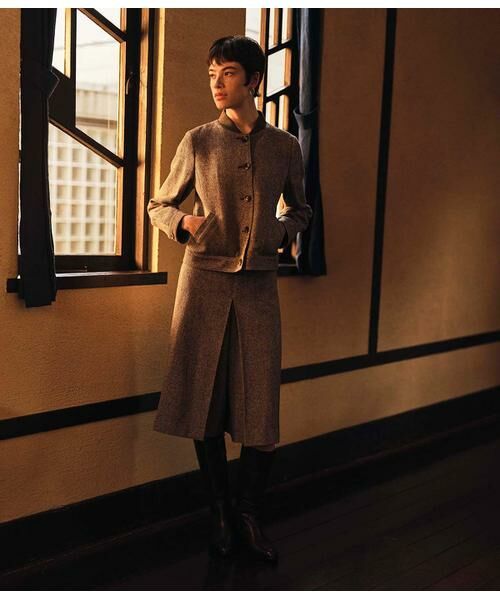 NEWYORKER / ニューヨーカー テーラードジャケット | ブロークンヘリンボーンツィード ブルゾン | 詳細14