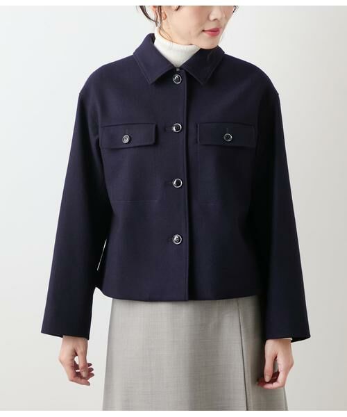 NEWYORKER / ニューヨーカー その他アウター | NEWYORKER MELTON ステンカラーショートジャケット | 詳細1