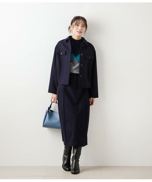 NEWYORKER / ニューヨーカー その他アウター | NEWYORKER MELTON ステンカラーショートジャケット | 詳細9