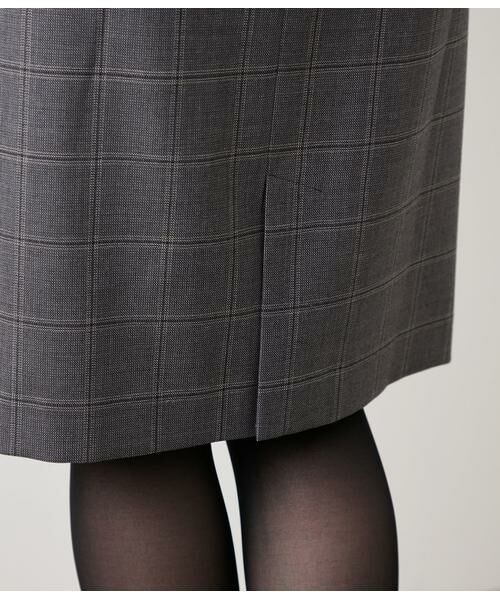 NEWYORKER / ニューヨーカー ミニ・ひざ丈スカート | ウールウインドウペイン ストレートスカート | 詳細4