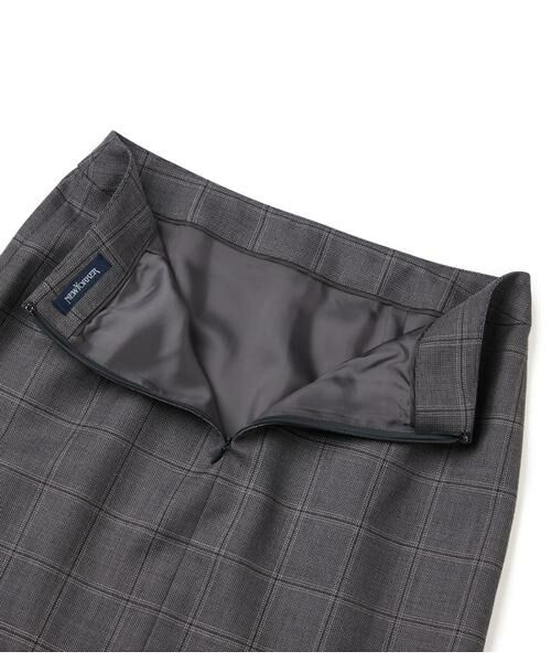 NEWYORKER / ニューヨーカー ミニ・ひざ丈スカート | ウールウインドウペイン ストレートスカート | 詳細5