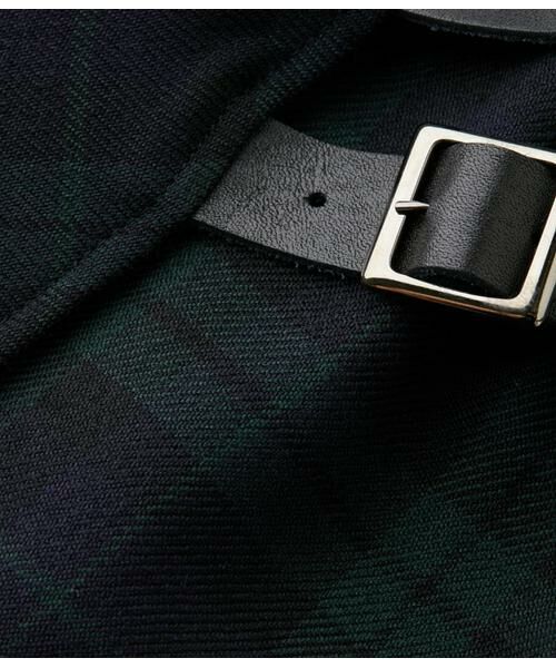 NEWYORKER / ニューヨーカー ミニ・ひざ丈スカート | ウールブラックウォッチ アシメキルトスカート | 詳細10