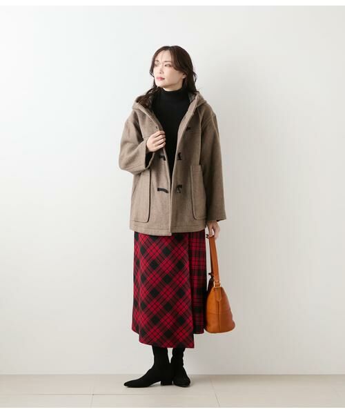NEWYORKER / ニューヨーカー ミニ・ひざ丈スカート | ウールタータン アシメキルトスカート | 詳細15