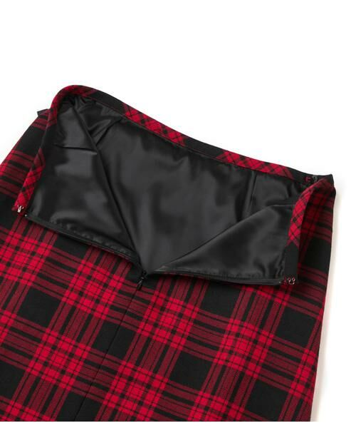 NEWYORKER / ニューヨーカー ミニ・ひざ丈スカート | ウールタータン アシメキルトスカート | 詳細4