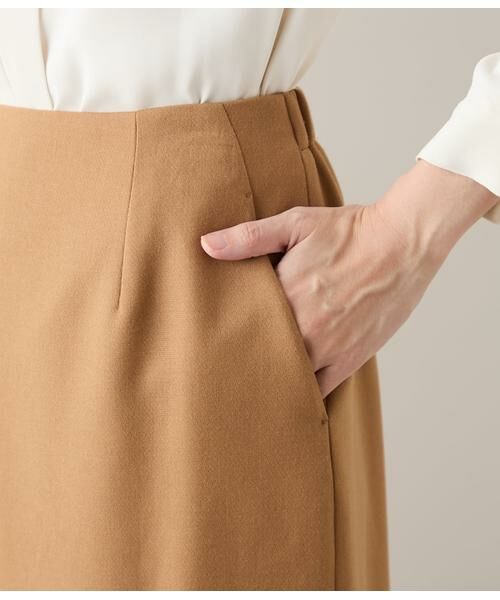 NEWYORKER / ニューヨーカー ロング・マキシ丈スカート | ウールブレンドダブルクロス ロングタイトスカート | 詳細3