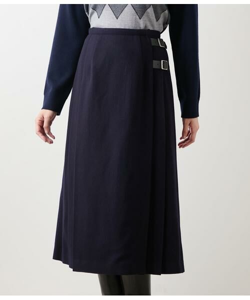 NEWYORKER / ニューヨーカー ミニ・ひざ丈スカート | NEWYORKER MELTON キルトスカート | 詳細1