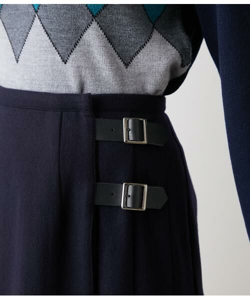 NEWYORKER / ニューヨーカー ミニ・ひざ丈スカート | NEWYORKER MELTON キルトスカート | 詳細3