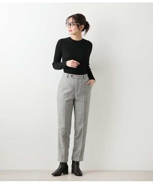 NEWYORKER / ニューヨーカー チノ・ワークパンツ | ブロークンヘリンボーンツィード テーパードパンツ | 詳細6