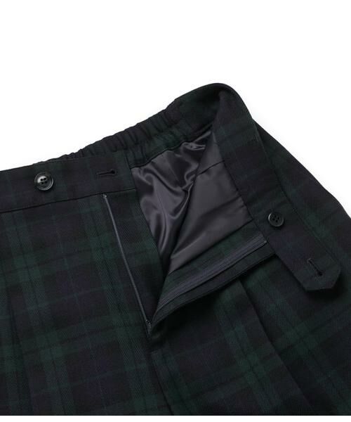 NEWYORKER / ニューヨーカー チノ・ワークパンツ | ウールブラックウォッチ ワンタックテーパードパンツ | 詳細6