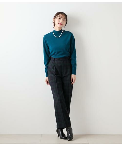 NEWYORKER / ニューヨーカー チノ・ワークパンツ | ウールブラックウォッチ ワンタックテーパードパンツ | 詳細9