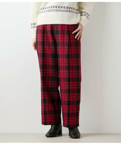 NEWYORKER / ニューヨーカー チノ・ワークパンツ | ウールタータン ワンタックテーパードパンツ