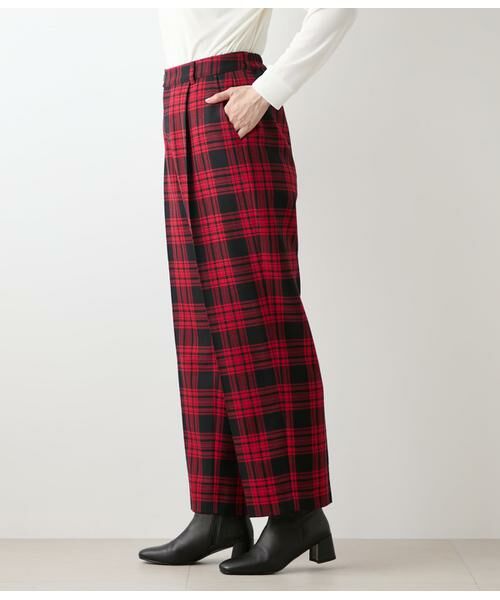 NEWYORKER / ニューヨーカー チノ・ワークパンツ | ウールタータン ワンタックテーパードパンツ | 詳細3