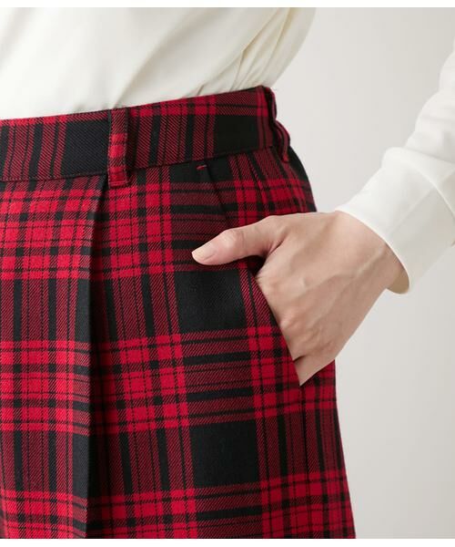 NEWYORKER / ニューヨーカー チノ・ワークパンツ | ウールタータン ワンタックテーパードパンツ | 詳細4