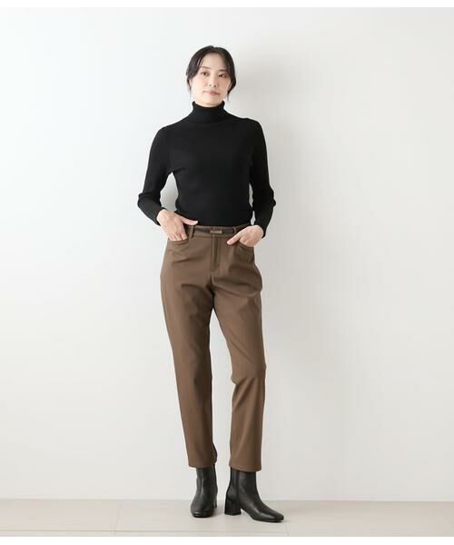 NEWYORKER / ニューヨーカー チノ・ワークパンツ | 裏起毛 あったかテーパードパンツ | 詳細7