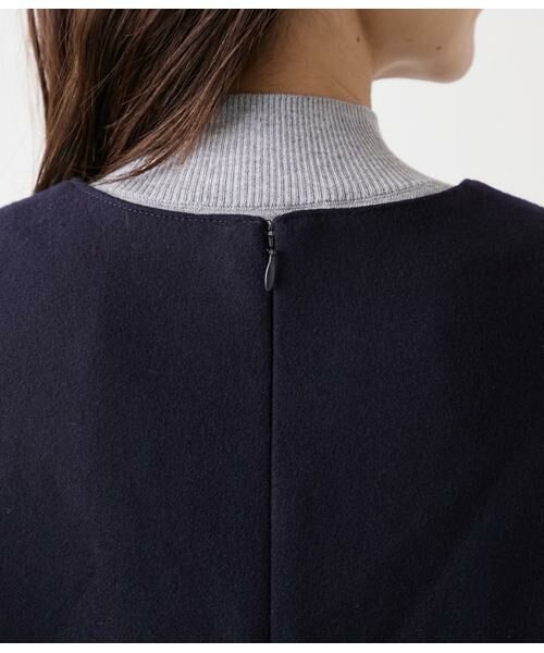 NEWYORKER / ニューヨーカー ミニ丈・ひざ丈ワンピース | NEWYORKER MELTON キーネックジャンパースカート | 詳細5