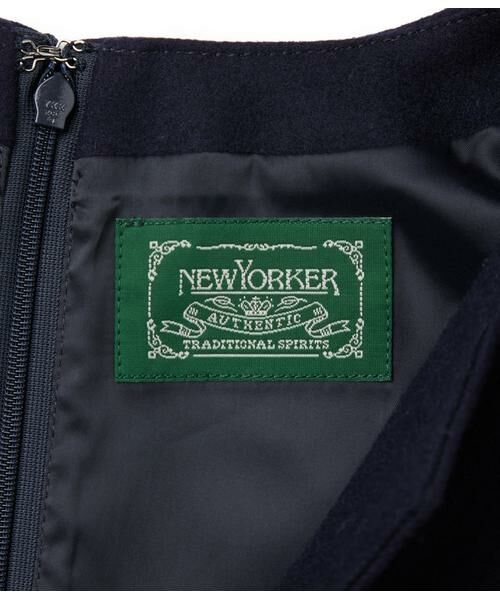 NEWYORKER / ニューヨーカー ミニ丈・ひざ丈ワンピース | NEWYORKER MELTON キーネックジャンパースカート | 詳細8