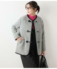 NEWYORKER / ニューヨーカー ダッフルコート | スライバーニット ノーカラーダッフルコート