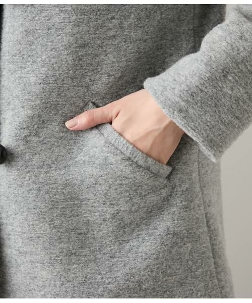 NEWYORKER / ニューヨーカー ダッフルコート | スライバーニット ノーカラーダッフルコート | 詳細4