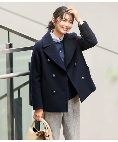 NEWYORKER / ニューヨーカー ピーコート | ラムウールモッサ ピーコート | 詳細14