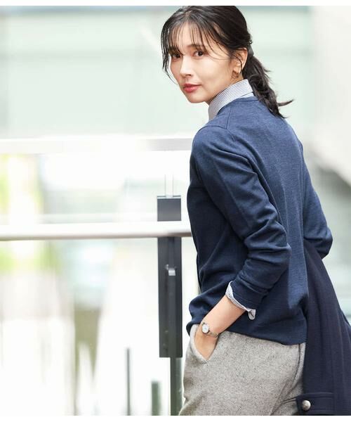 NEWYORKER / ニューヨーカー カーディガン・ボレロ | キャッシュウール クルーネックカーディガン | 詳細25