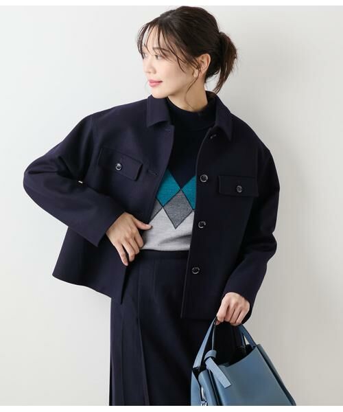 NEWYORKER / ニューヨーカー ニット・セーター | エクストラファインメリノウール モダンアーガイルハイネックプルオーバー | 詳細4