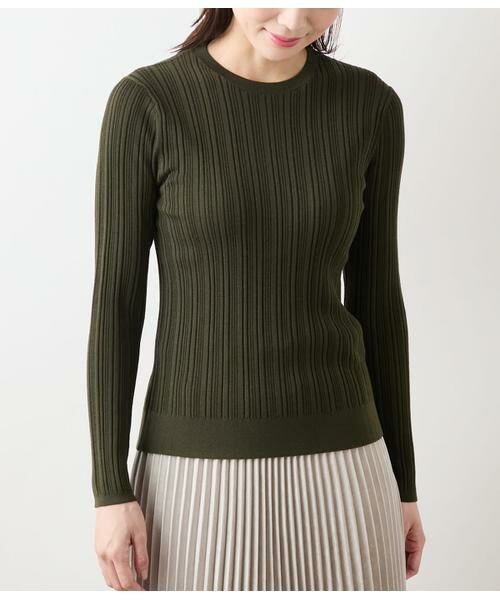 NEWYORKER / ニューヨーカー ニット・セーター | ウォッシャブルウール ランダムリブプルオーバー | 詳細1