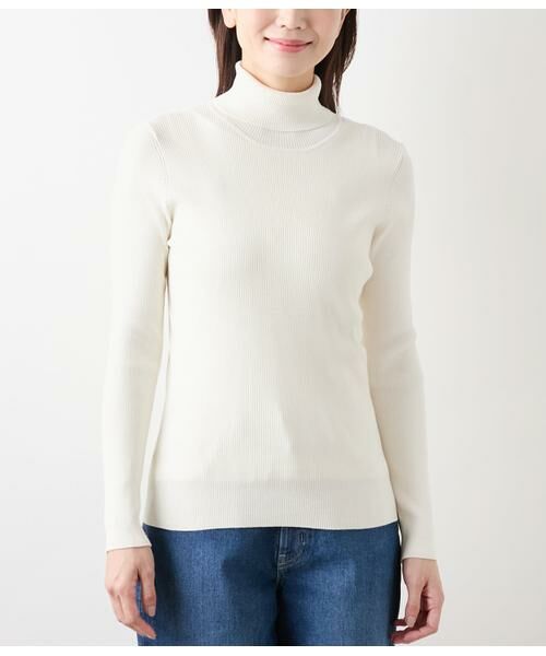 NEWYORKER / ニューヨーカー ニット・セーター | レーヨンポリストレッチ リブタートルネックプルオーバー | 詳細8