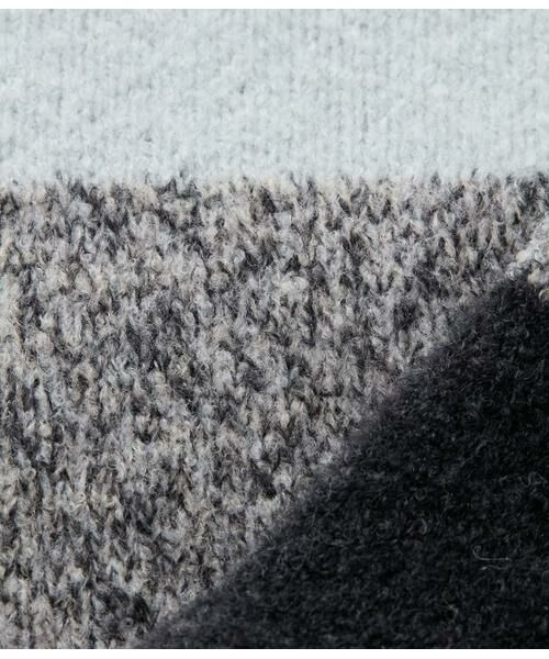 NEWYORKER / ニューヨーカー ニット・セーター | ウールナイロンブークレー ビルドネック配色プルオーバー | 詳細5