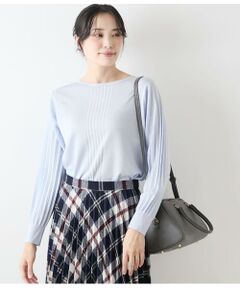 NEWYORKER / ニューヨーカー ニット・セーター | ハイツイストシルクレーヨン総針 袖プリーツニットプルオーバー