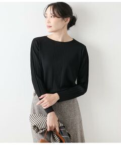 NEWYORKER / ニューヨーカー ニット・セーター | ハイツイストシルクレーヨン総針 袖プリーツニットプルオーバー