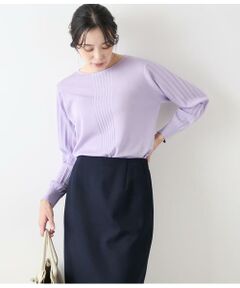 NEWYORKER / ニューヨーカー ニット・セーター | ハイツイストシルクレーヨン総針 袖プリーツニットプルオーバー